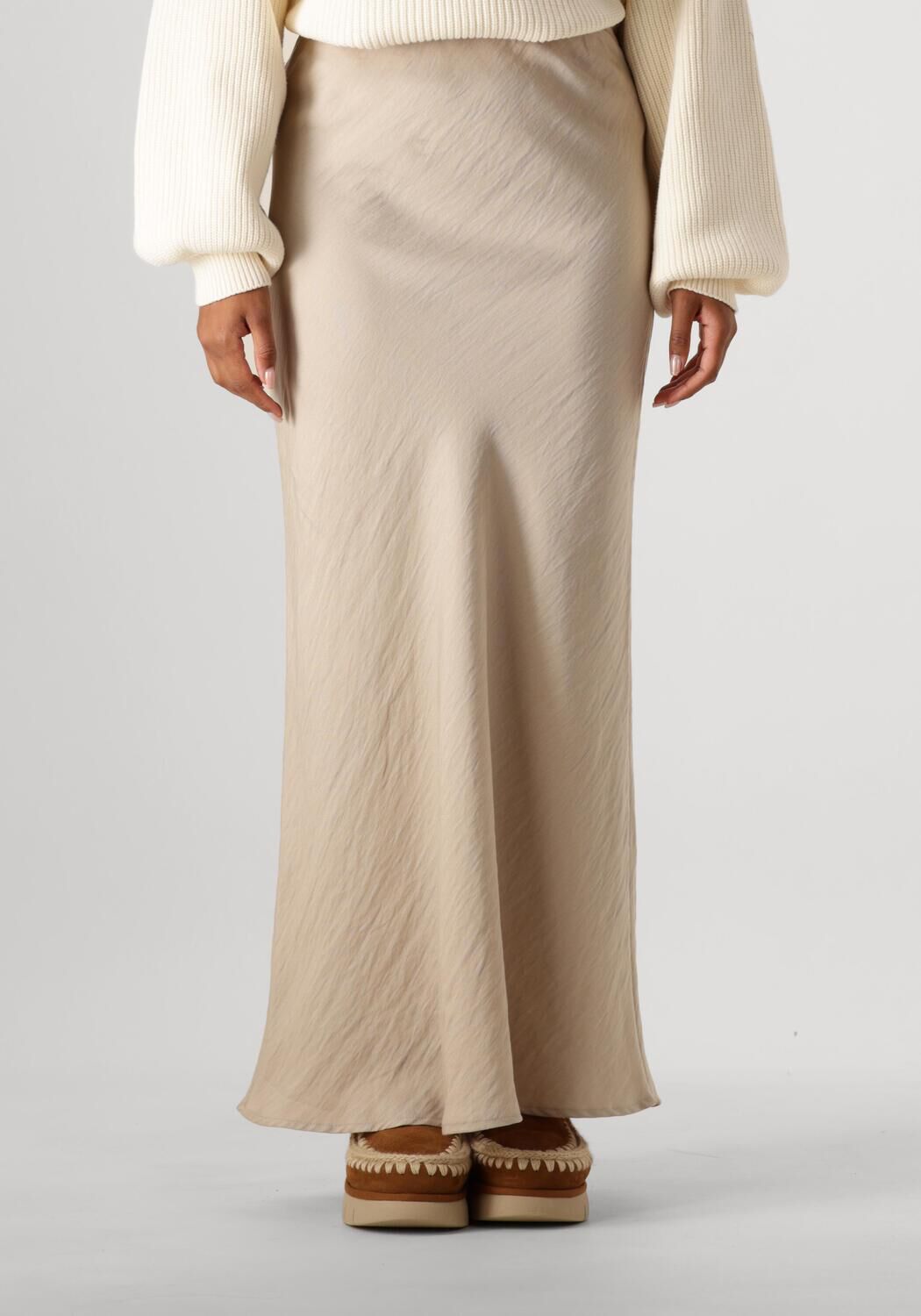NEO NOIR Taupe Maxi Rok Elegante Zomerstijl Beige Dames