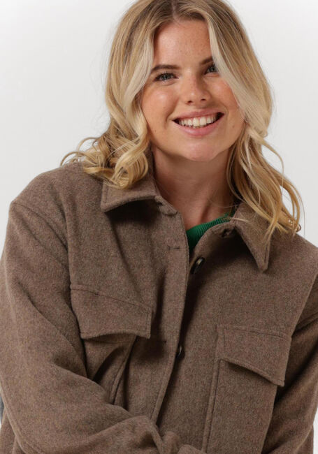 Bruine OBJECT Mantel ELLA WOOL COAT - large