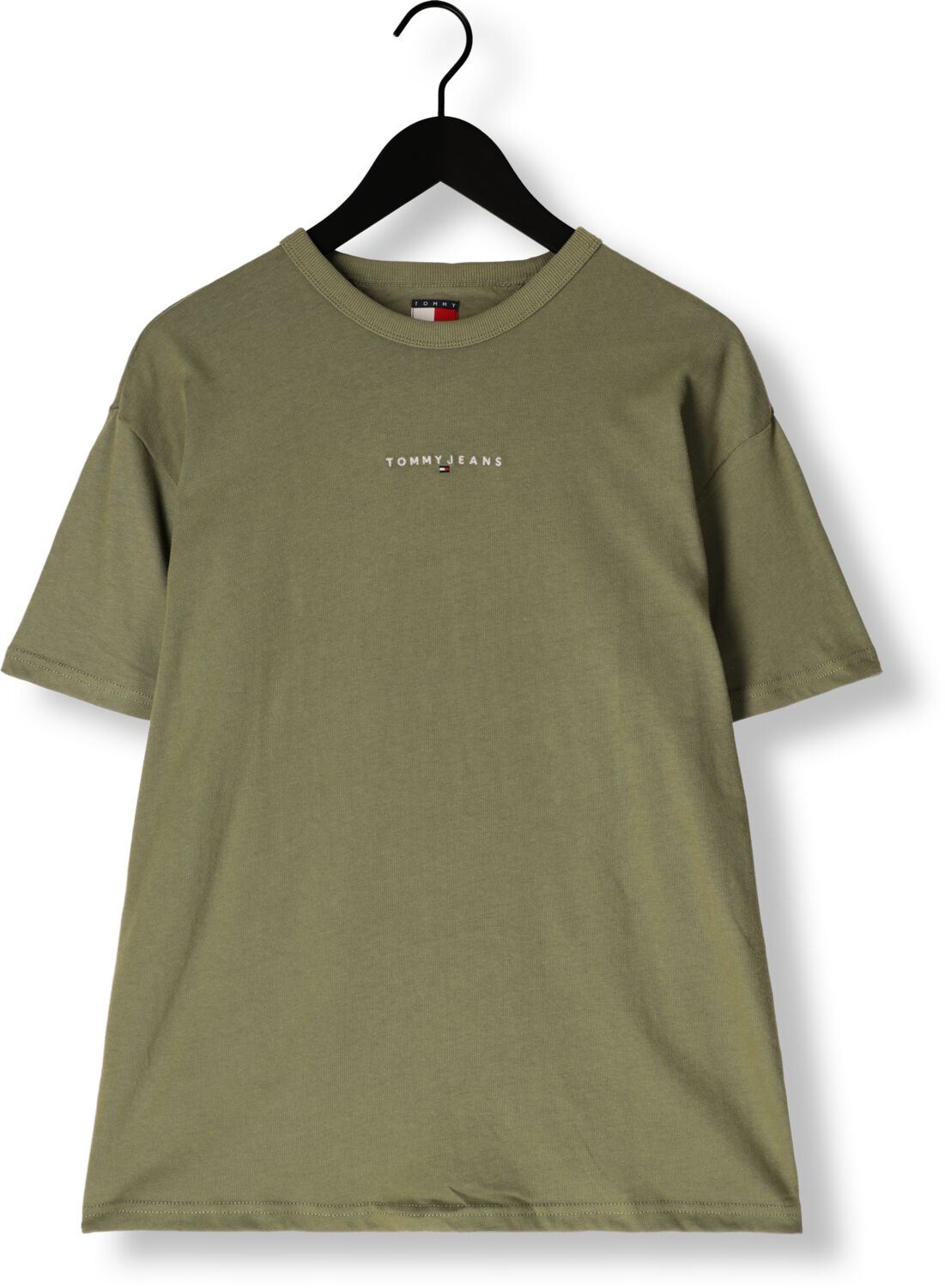 TOMMY JEANS Heren Polo's & T-shirts Tjm Rlx Linear Logo Tee Groen