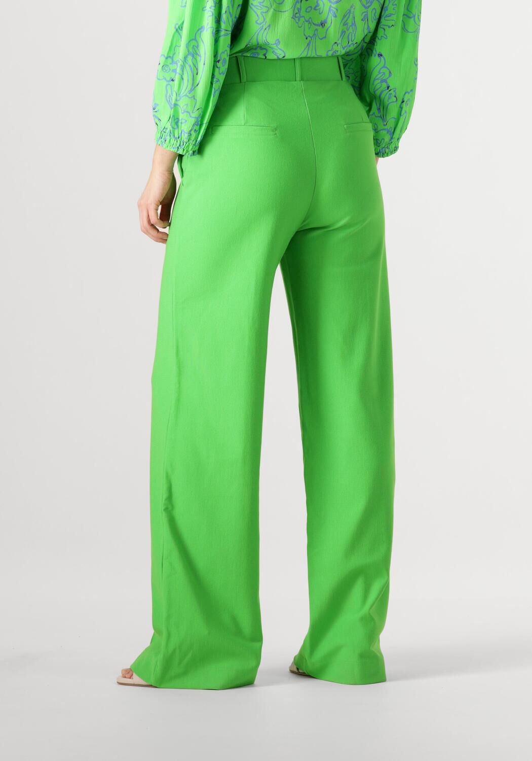 JANSEN AMSTERDAM Dames Broeken Abby Broek Hvm 439 Wide Long Groen
