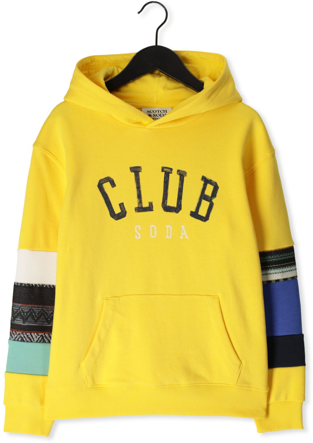 SCOTCH & SODA Jongens Truien & Vesten Contrast Cut And Sewn Hoodie Geel