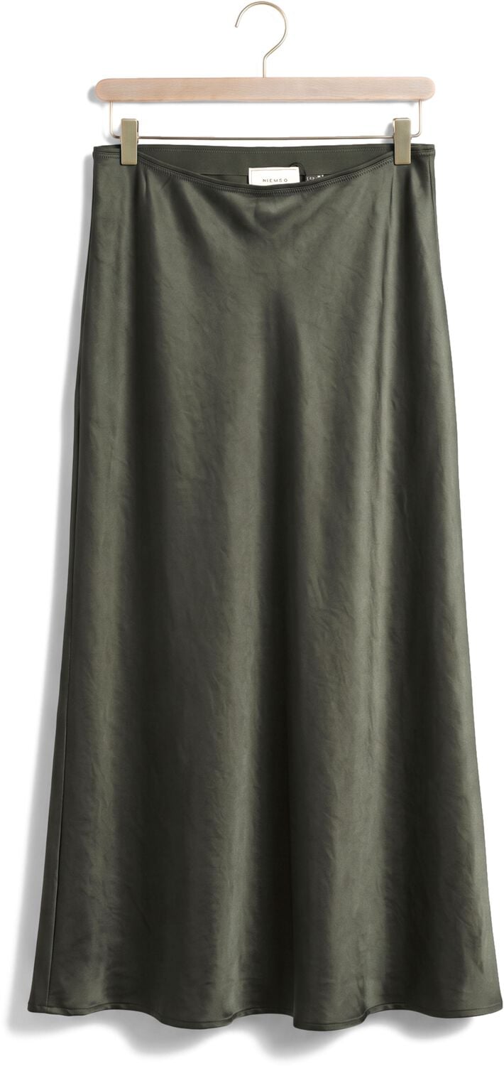 NEO NOIR Dames Rokken Vicky Heavy Sateen Skirt Donkergroen