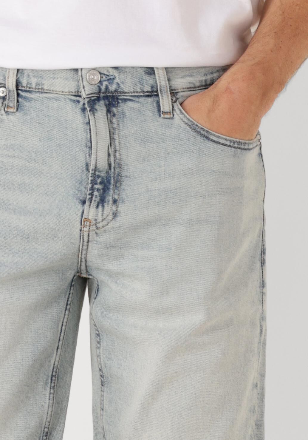 CALVIN KLEIN Heren Jeans Slim Short Lichtblauw