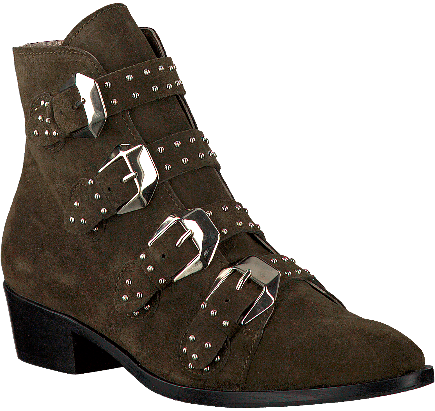 Groene TORAL Enkellaarsjes 10511 | Omoda Groene TORAL Enkellaarsjes 10511 | Legergroen, Groen, Suede