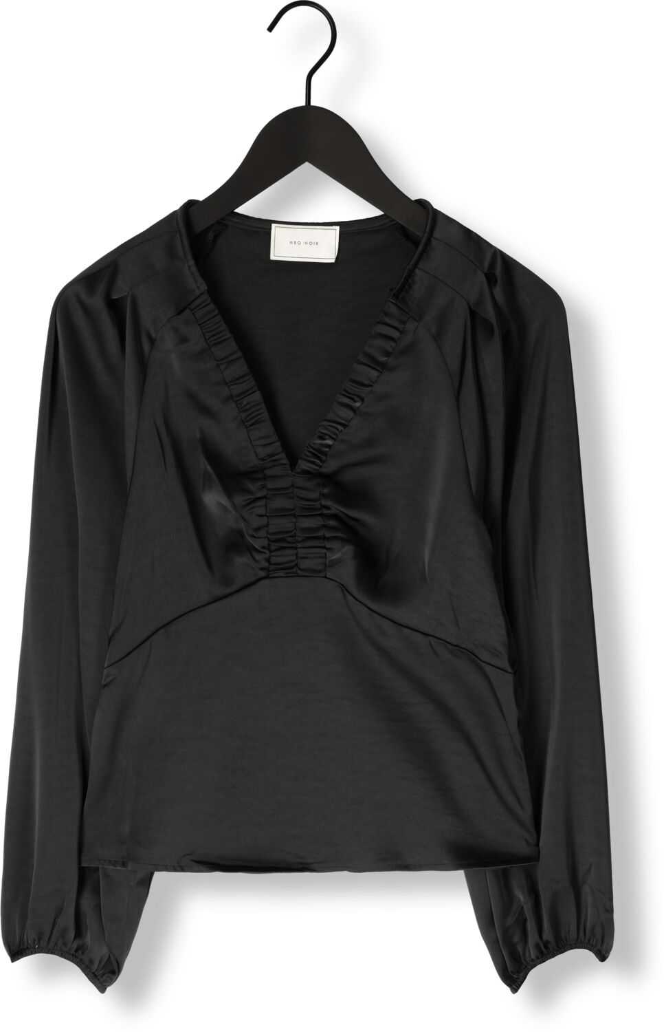 NEO NOIR Dames Blouses Istana Heavy Sateen Blouse Zwart