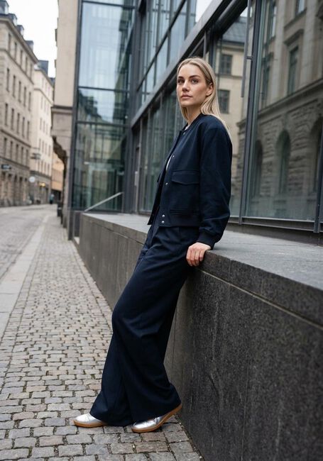 Donkerblauwe COPENHAGEN MUSE Wijde broek CMTAILOR-PANTS - large