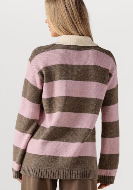 Roze MODSTRÖM Trui PELHAMMD STRIPE POLO - large