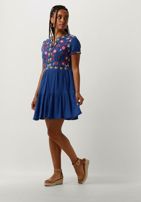 Blauwe LOUIZON Mini jurk ONTOP - large