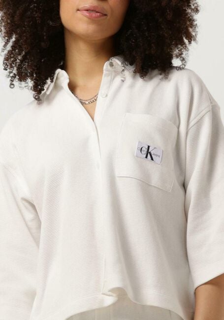 Witte CALVIN KLEIN Blouses WAFFLE LOOSE SHIRT - large