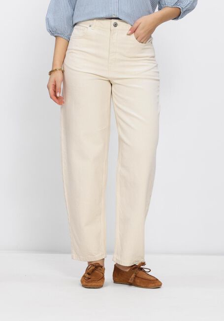 Ecru SELECTED WOMEN Wide jeans SLFBARREL EBBA HW JEANS - large