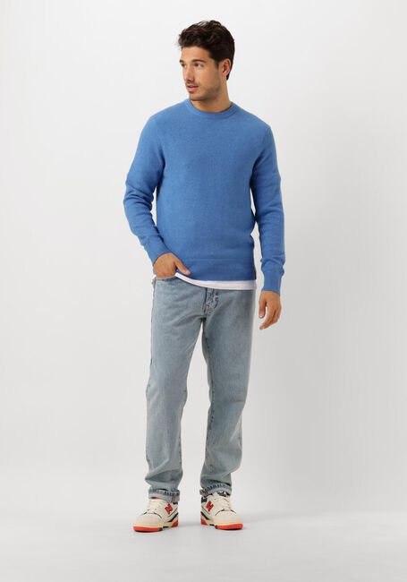 Blauwe SCOTCH & SODA Trui SOFT KNIT REGULAR FIT SWEATER - large