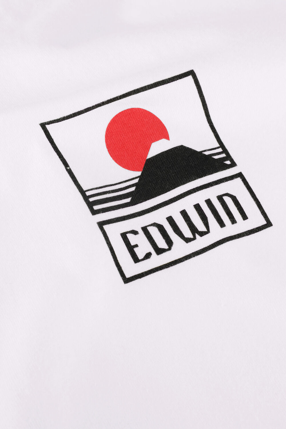 Witte EDWIN T-shirt SUNSET ON MT FUJI TS SINGLE JERSEY - large