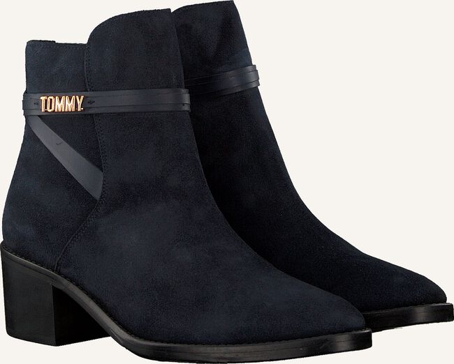 Blauwe TOMMY HILFIGER Enkellaarsjes BLOCK BRANDING MID Blauwe TOMMY HILFIGER Enkellaarsjes BLOCK BRANDING MID - large