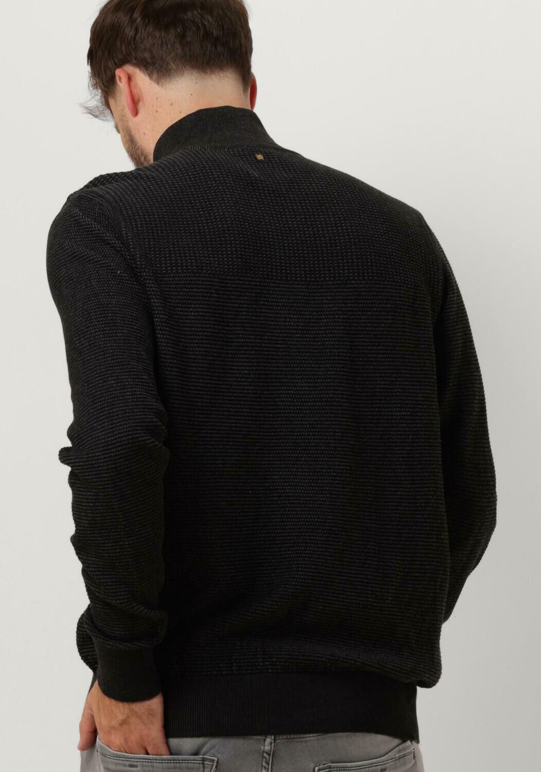 PME LEGEND Heren Truien & Vesten Half Zip Collar Cotton Plated Donkergrijs