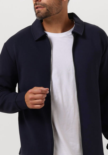 Donkerblauwe SELECTED HOMME Vest SLHEMANUEL SOFT FULL ZIP SWEAT NOOS - large