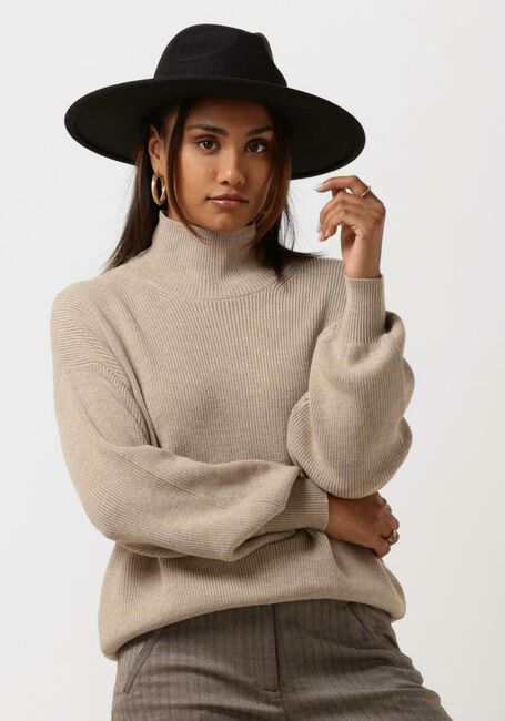 Beige MSCH COPENHAGEN Coltrui MAGNEA RACHELLE RIB PULLOVER - large