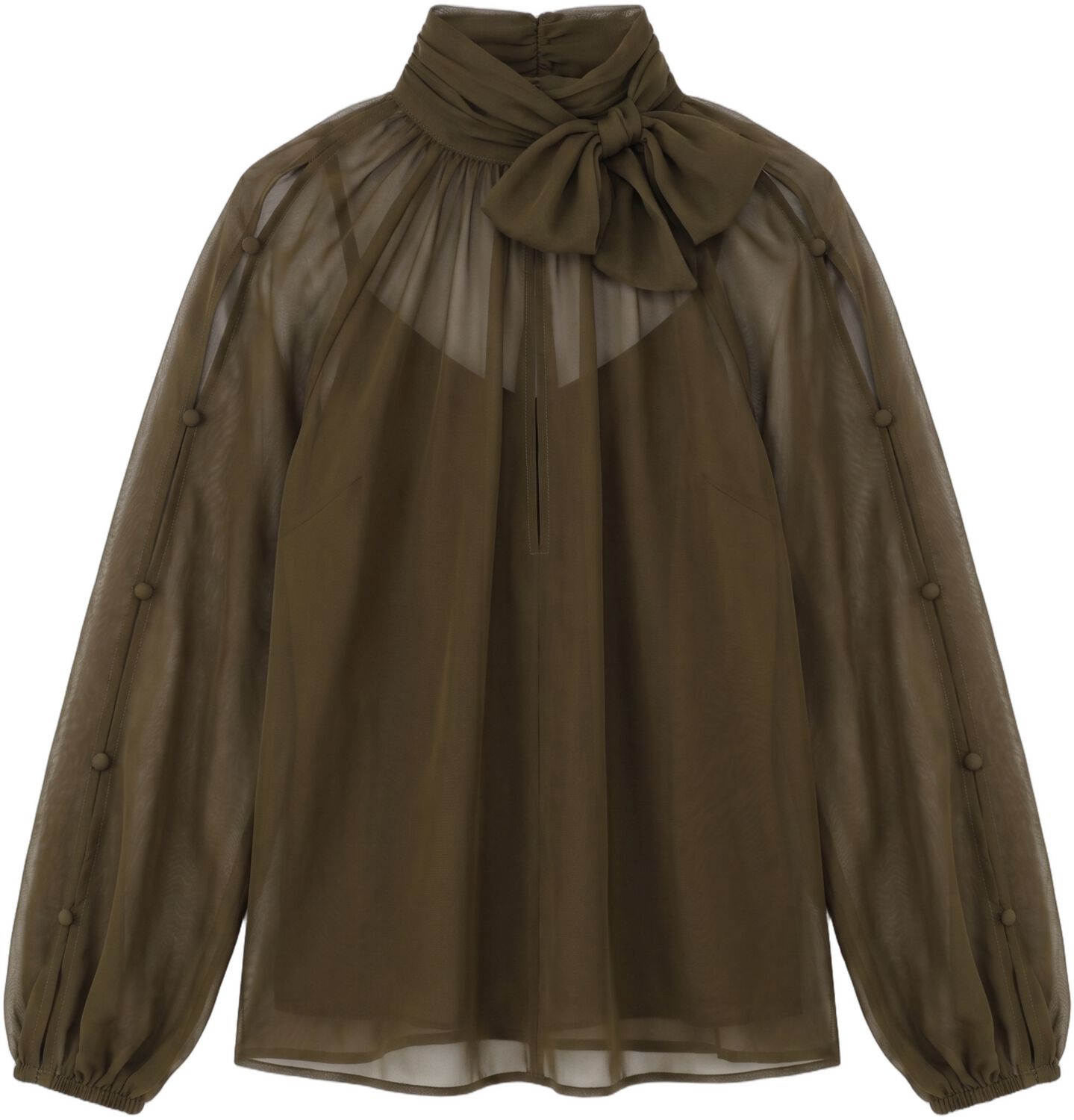 DANTE6 Dames Blouses Sonia Boho Sleeve Detail Blouse Donkergroen