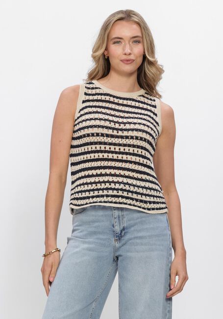 Donkerblauwe MODSTR&Ouml;M Tops & T-shirts VESTERMD STRIPE TOP - large