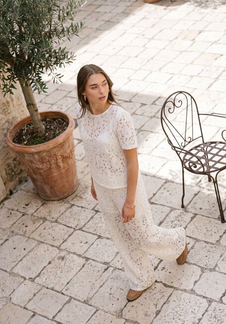 Witte OBJECT Tops & T-shirts OBJBIANCA S/S RE TOP - large