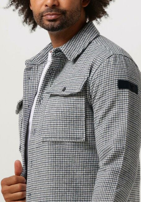 Grijze PUREWHITE Overshirt HERITAGE PATTERN OVERSHIRT WITH TWO CHEST POCKETS - large
