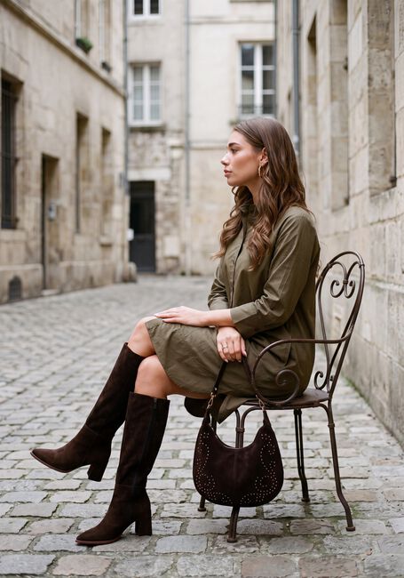 Khaki NOTRE-V Mini jurk NV-INNEKE - large