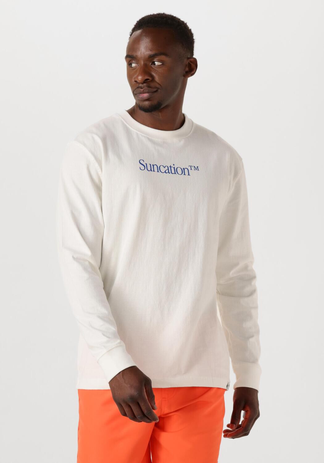 SHIWI Heren Polo's & T-shirts Men Jude Regular Longsleeve Suncation Wit