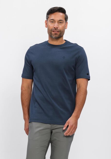 Donkerblauwe CAST IRON T-shirt REGULAR FIT INTERLOCK - large