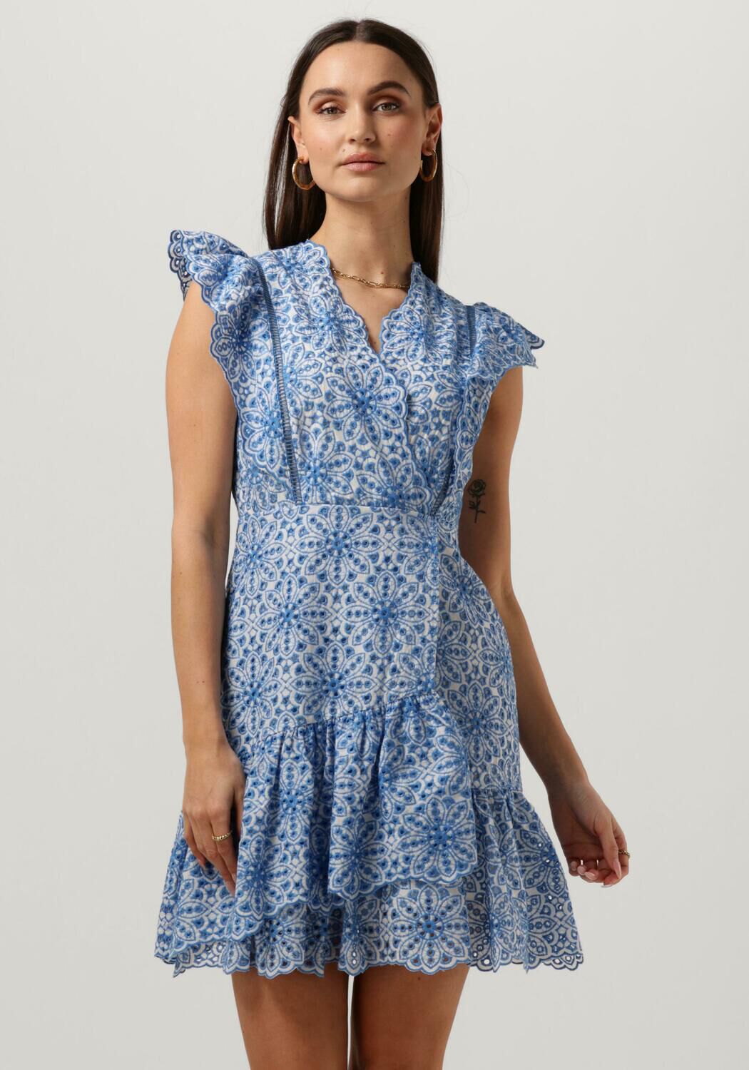 lichtblauwe suncoo mini jurk cassi