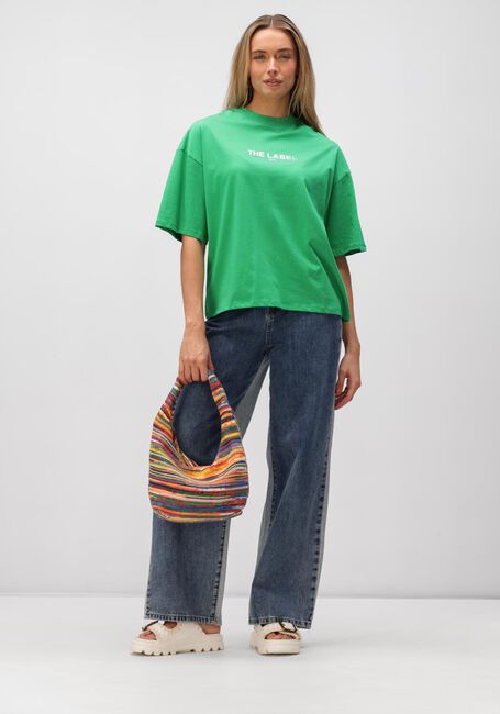 Groene ALIX THE LABEL T-shirt LADIES KNITTED THE LABEL T-SHIRT - large