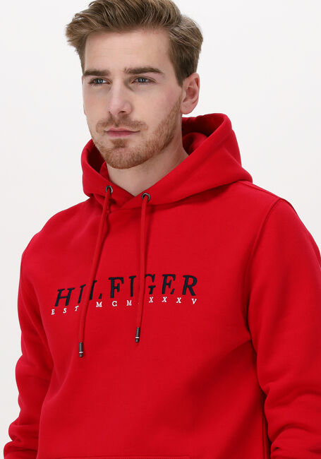 Rode TOMMY HILFIGER Sweater CORP GRAPHIC HOODIE - large