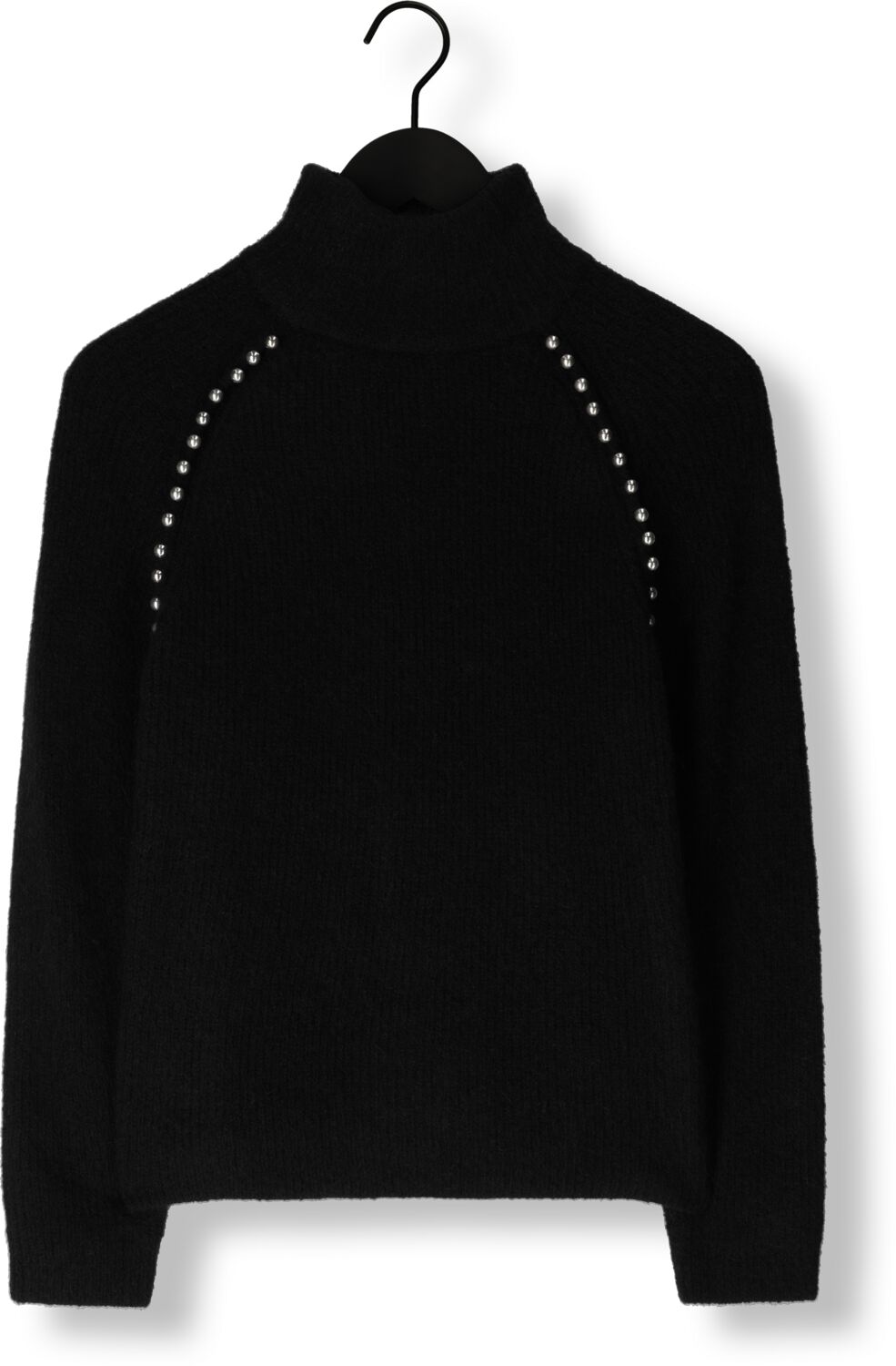 MOS MOSH Dames Truien & Vesten Zora Bead Highneck Knit Zwart