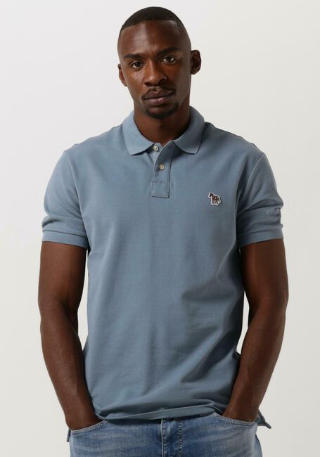 Lichtblauwe PS PAUL SMITH Polo MENS SLIM FIT SS POLO SHIRT ZEBRA - large