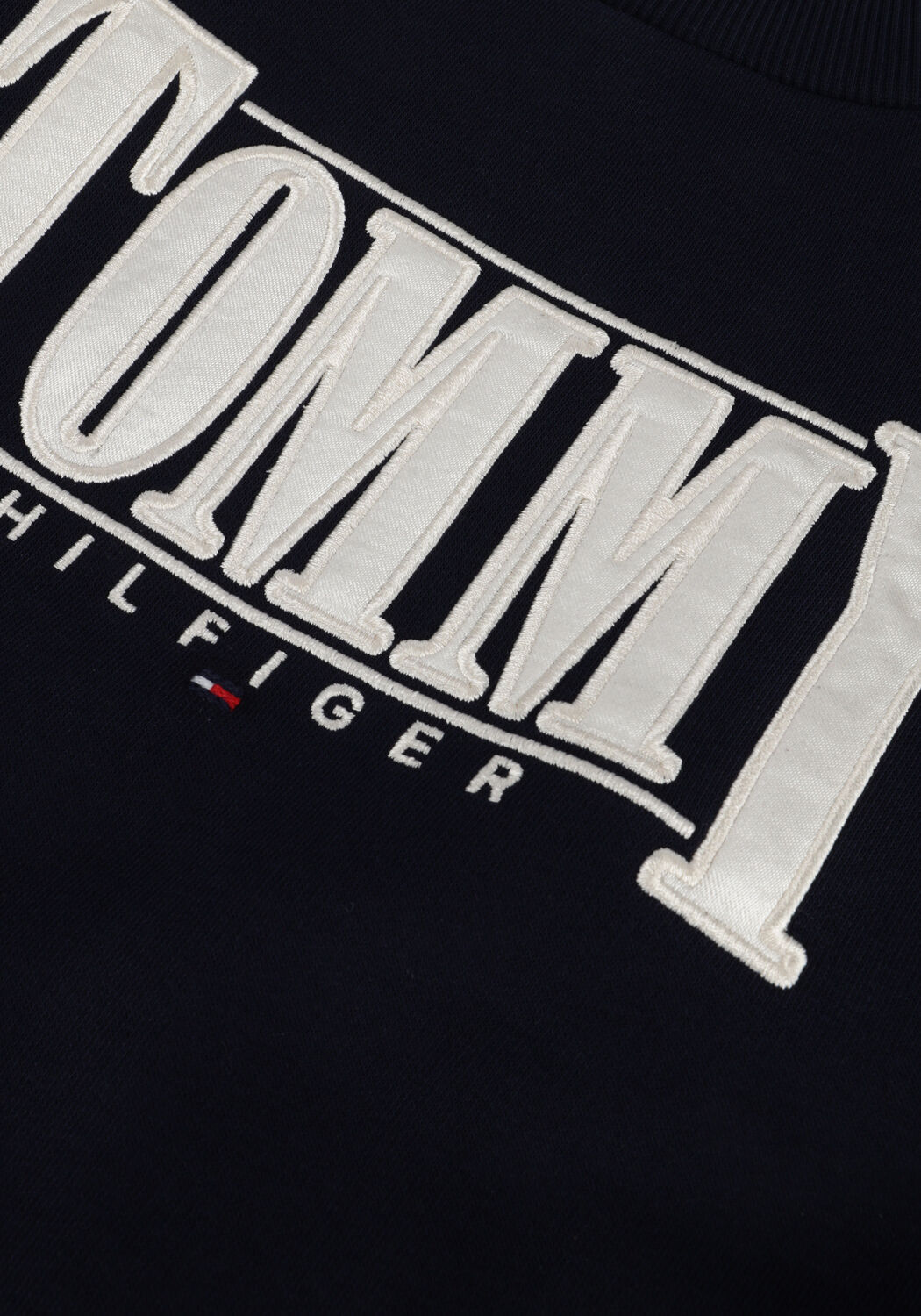 Donkerblauwe TOMMY HILFIGER Trui TOMMY SATEEN LOGO CN - large