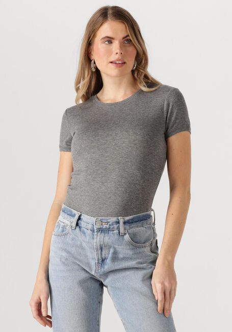 Grijze WITHBLACK T-shirt WBLHEATHER SS TEE - large