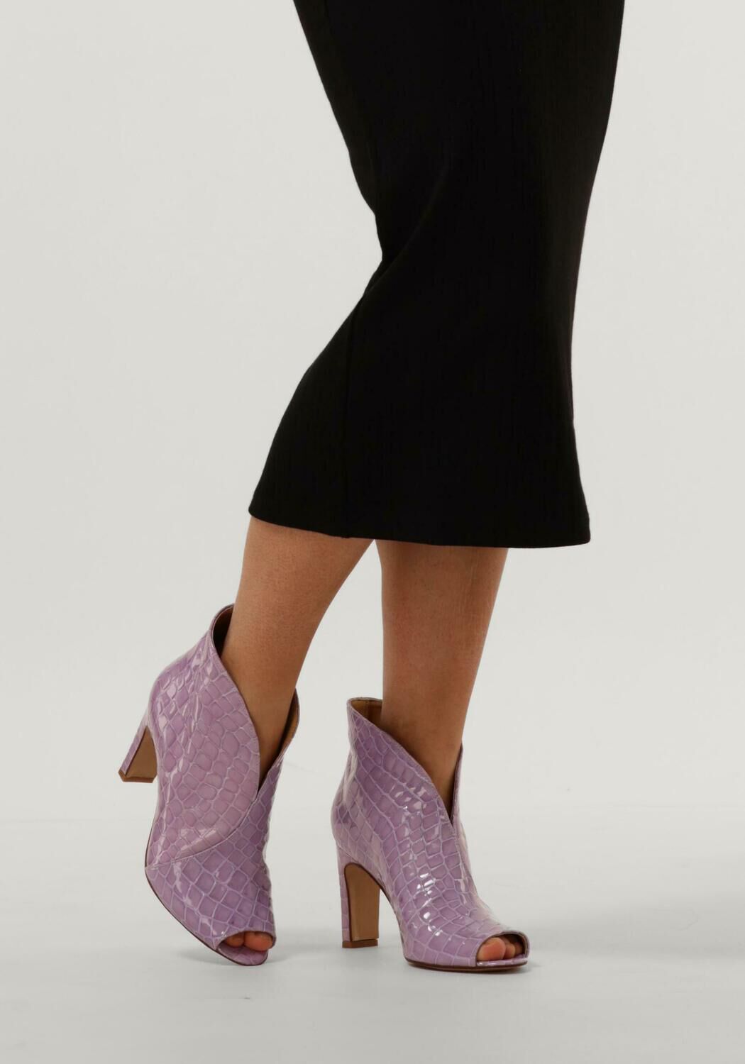 Paarse ANOTHER LABEL Enkellaarsjes NANNA HEELS - large