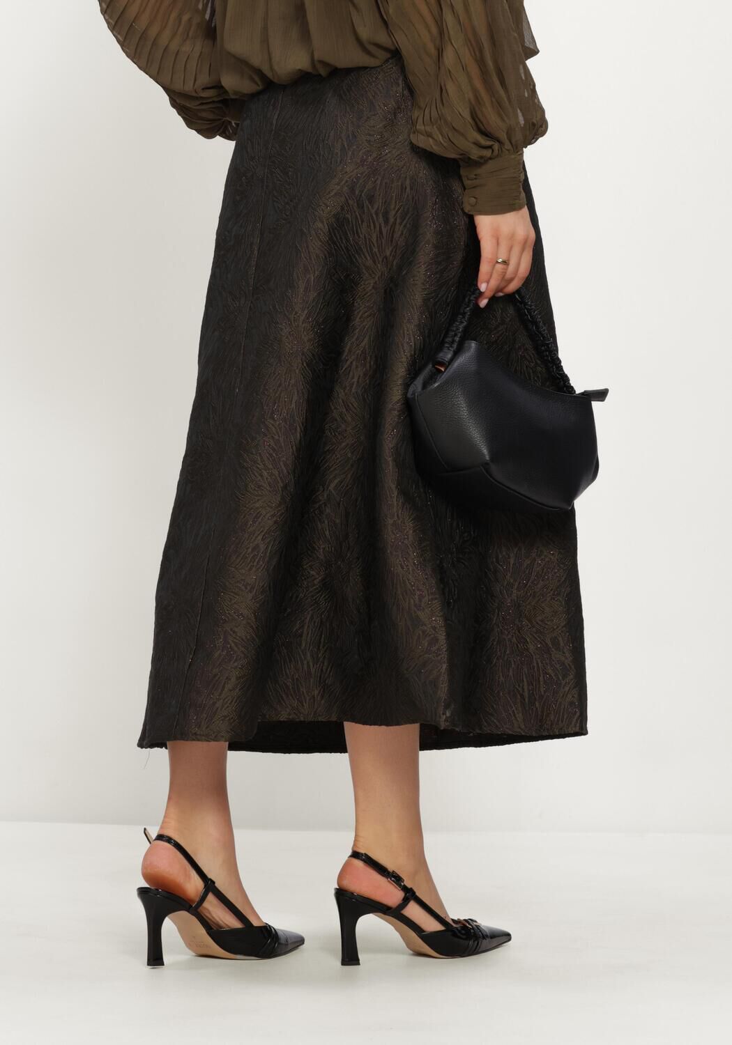 Groene Y.A.S. Midirok YASLEROC HW ANKLE SKIRT - large