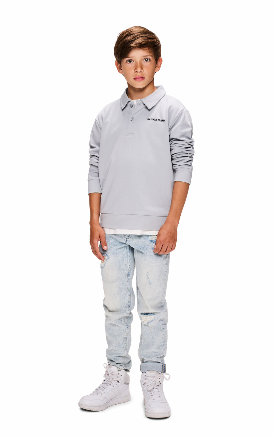 Grijze RETOUR T-shirt RICO - large