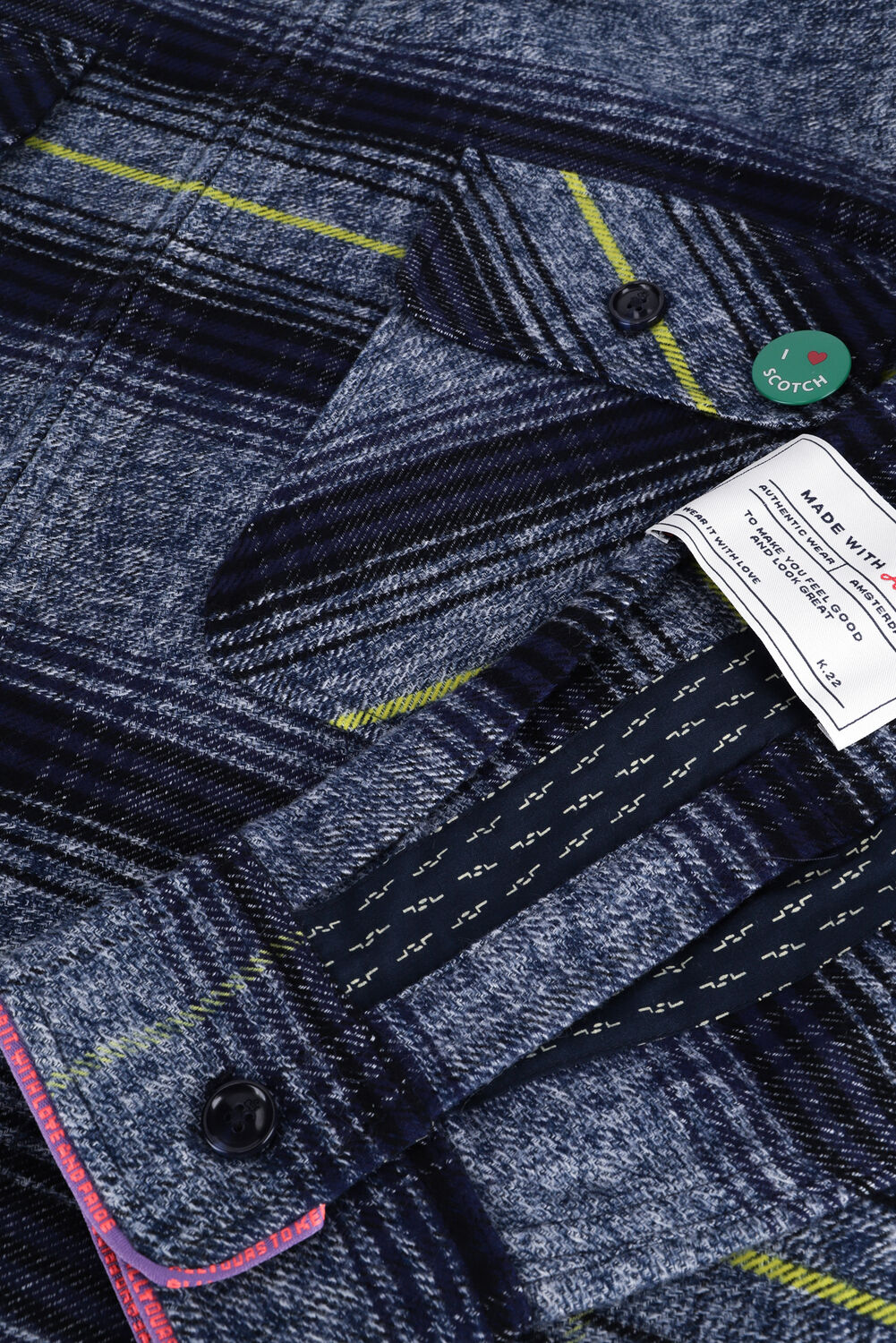 Multi SCOTCH & SODA Overshirt CHECKED SHIRT JACKET - large