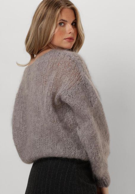 Grijze AMERICAN DREAMS Trui MILANA LS MOHAIR KNIT - large