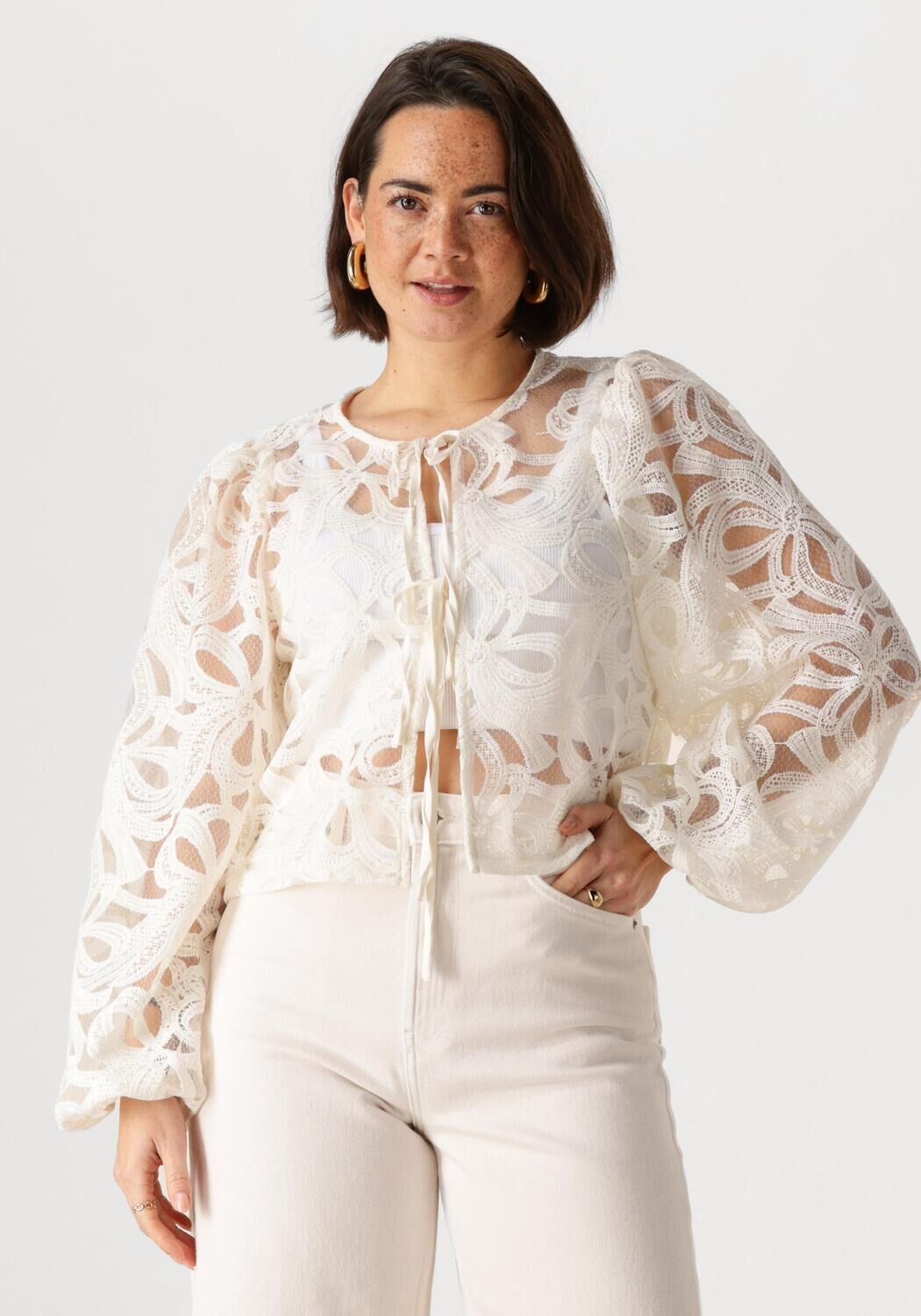 OBJECT Dames Blouses Objrose L s Top Ecru