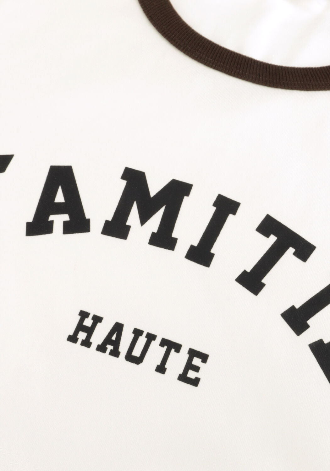 Gebroken wit HAUTE L'AMITI&Eacute; T-shirt NECKLINE LOGO TEE - large