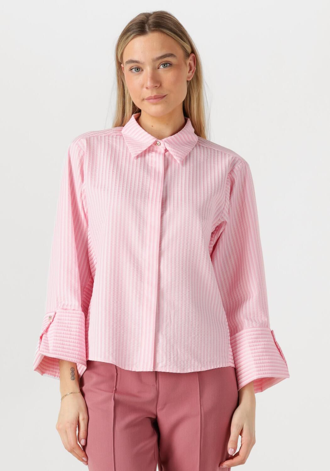 AAIKO Dames Blouses Elda Stripe Co 516 Roze