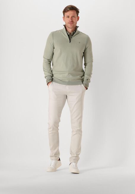 Groene CAST IRON Casual overhemd LONG SLEEVE SHIRT TWILL JERSEY 2 TONE - large