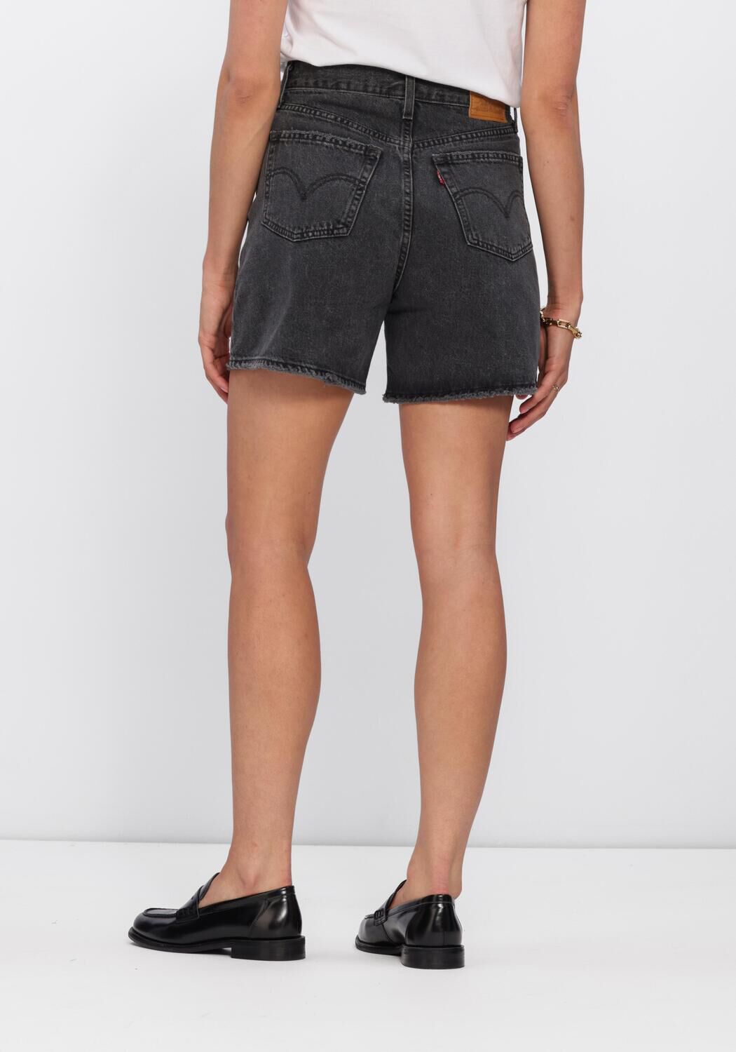 Donkergrijze LEVI'S Shorts HIGH BAGGY SHORT SHORT - large