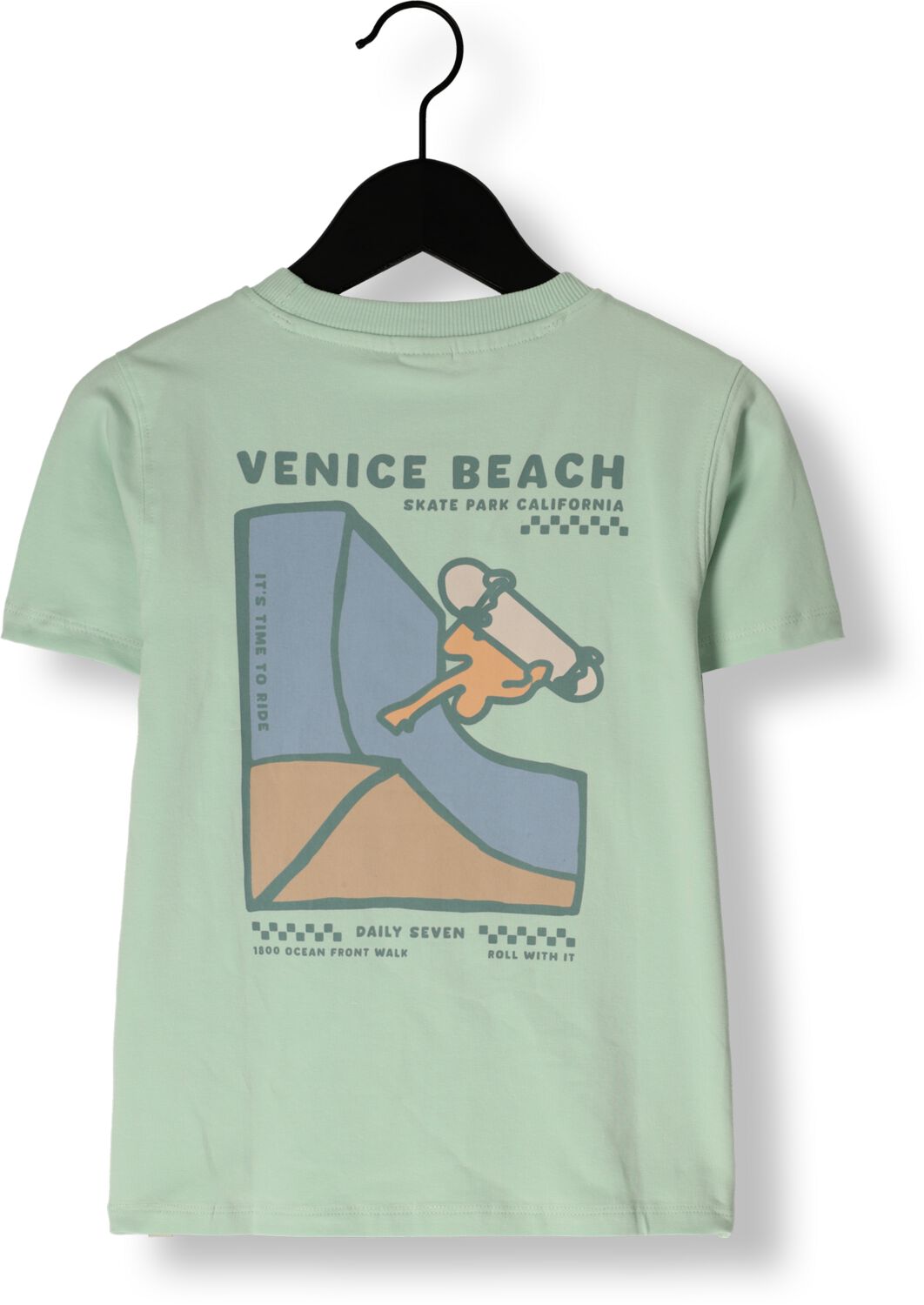 DAILY7 Jongens Polo's & T-shirts T-shirt Backprint Mint