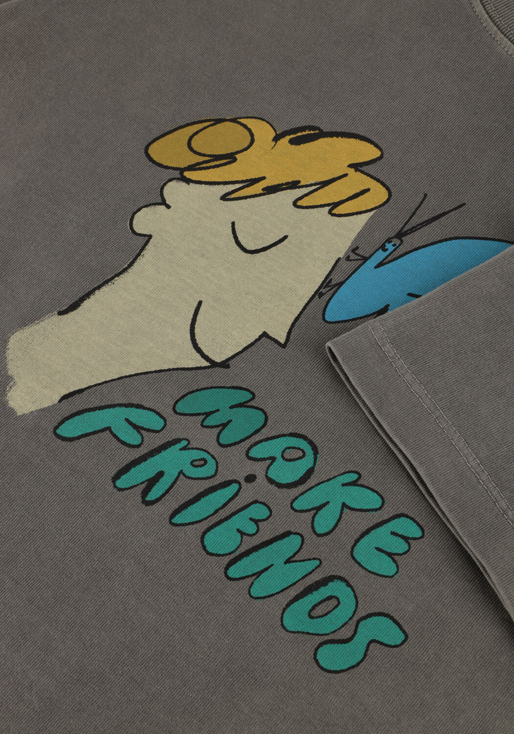 Grijze Jelly Mallow T-shirt MAKE FRIENDS PIGMENT T-SHIRT - large