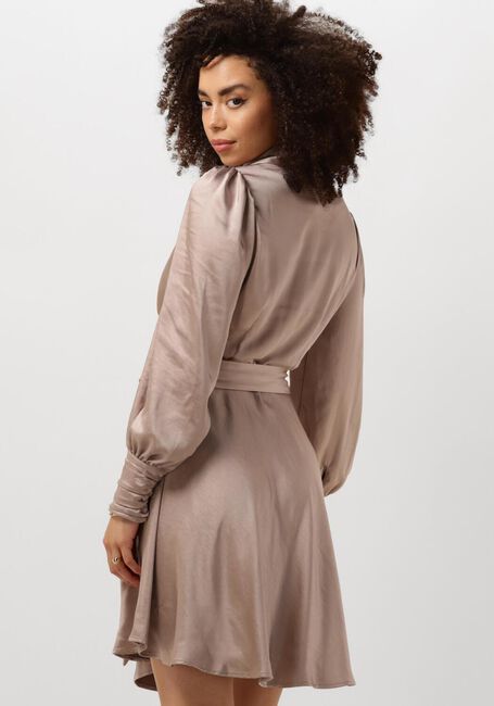 Taupe NOTRE-V Mini jurk NV-DORIS SATIN DRESS - large