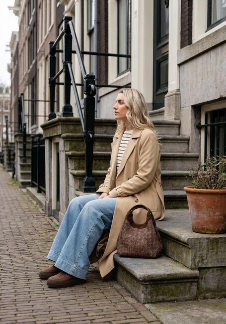 Beige BEAUMONT Trenchcoats DIA TRENCHCOAT - large