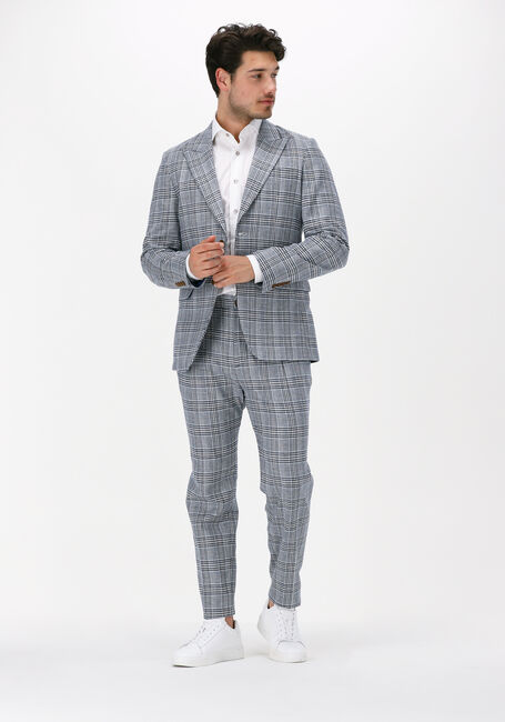 Donkerblauwe SELECTED HOMME Pantalon SLHSLIM-NOAH MULTI CHECK TRS - large