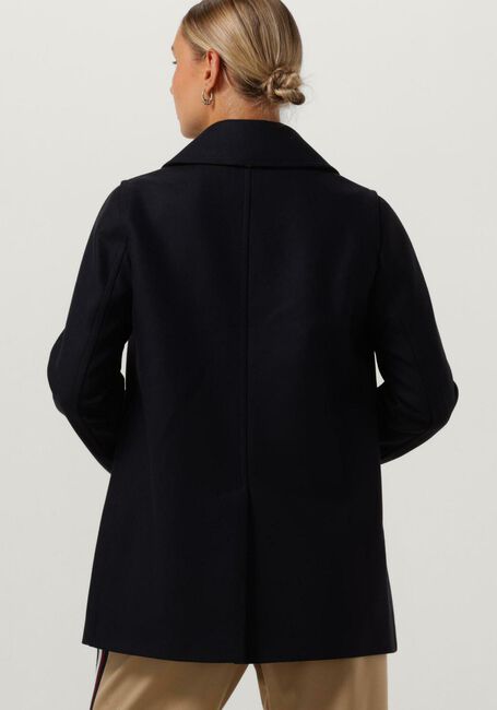 Donkerblauwe TOMMY HILFIGER Mantel WOOL BLEND PREP CLASSIC PEACOAT - large